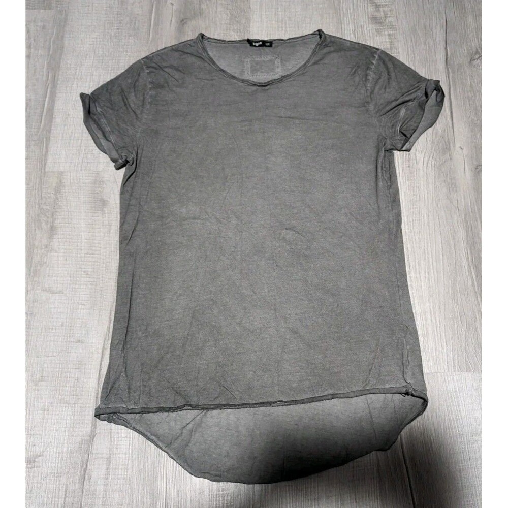 Womens Tigha Short Sleeve Shirt Gray Distressed XXL T-Shirt Cotton
